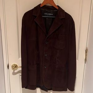 Dolce & Gabbana chocolate brown suede SHACKET Shirt/Jacket.